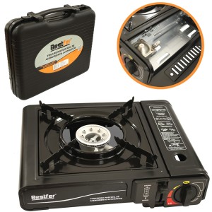 FOGAREIRO / FOGAO A GAS PORTATIL DE ACENDIMENTO AUTOMATICO NA MALETA
