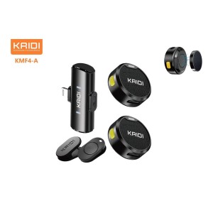 MICROFONE DE LAPELA IPHONE SEM FIO KAIDI KMF4-A