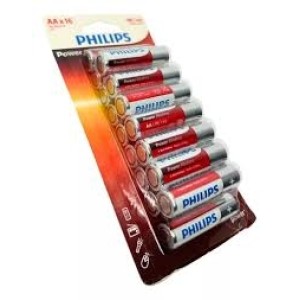 PILHA ALCALINA PHILIPS AA 1,5V COM 16 UNIDADES