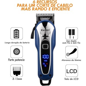 MAQUINA DE CABELO KEMEI AC110-240V KM-1995