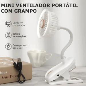 MINI VENTILADOR PORTATIL COM CLIPE ELETROMEX EL-3610