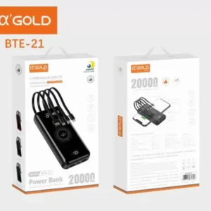 bateria externa POWER BANK GOLD MAGNETICA SEM FIO BTE-21 20000MAH