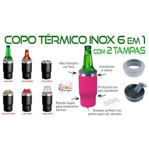 COPO PARA CERVEJA LONG NECK COM 2 TAMPAS