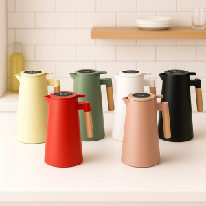 GARRAFA TERMICA 1000ML COM SENSOR DE TEMPERATURA CAFE