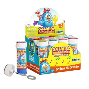 BOLHA DE SABAO GALINHA PINTADINHA COM JOGO 60ML 11,4X3,8CM