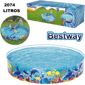 PISCINA SEMIRRÍGIDA BESTWAY 2074 LITROS INFANTIL PEIXES