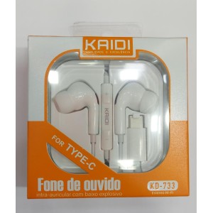 FONE DE OUVIDO KAIDI TIPO C KD-733