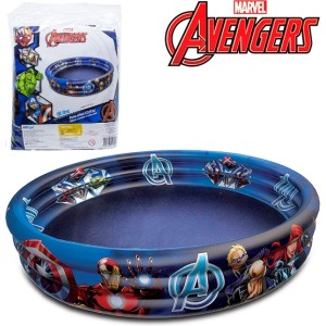 PISCINA INFLAVEL 3 ANEIS 130L VINGADORES AVENGERS 20X97CM