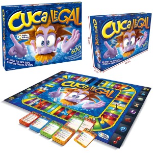 JOGO CUCA LEGAL JOGO COM 672 PERGUNTAS + TABULEIRO + 6 PEOES E DADO