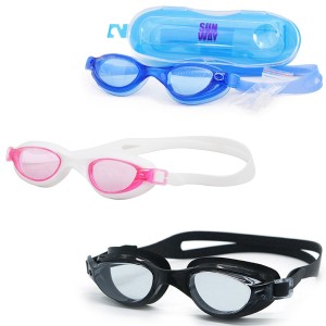 OCULOS DE NATACAO COM ESTOJO SUN WAY COLORS 16,5X4CM