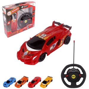 CARRO COM CONTROLE REMOTO SEM FIO VOLANTE NITRO CITY COLORS 7 FUNCOES