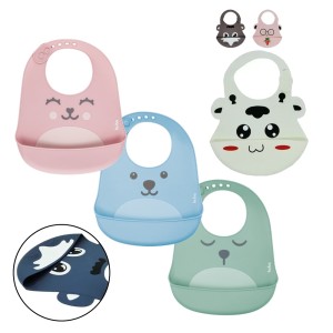 AVENTAL DE SILICONE INFANTIL / BABADOR CATA MIGALHAS BOTAO ESTAMPAS SORTIDAS