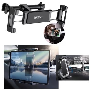 SUPORTE VEICULAR BANCO TRASEIRO PARA TABLET IPAD E CELULAR HREBOS 360° HS-53