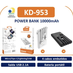 BATERIA EXTERNA KAIDI KD-953 10000MAH
