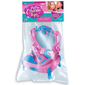 KIT BELEZA INFANTIL COM PENTEADEIRA + SECADOR E ACESSORIOS 5 PEÇAS