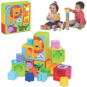 BRINQUEDO CUBINHOS 5 EM 1 - 18 PEÇAS