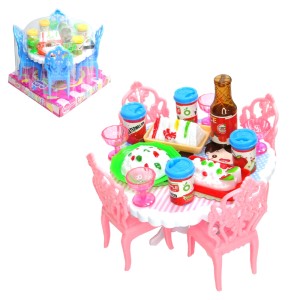 KIT MOVEIS INFANTIL COM MESA + CADEIRAS E ACESSORIOS 21 PECAS