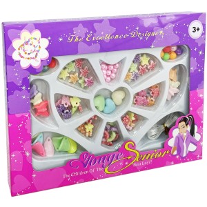 KIT BELEZA / BIJUTERIA INFANTIL COM 75 MICANGAS COLORS CORACAO