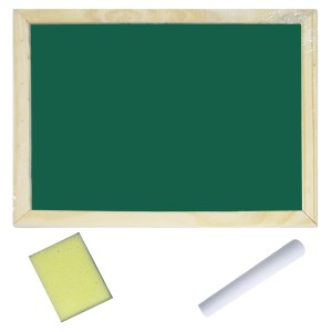 LOUSA DE MADEIRA 35X25CM COM APAGADOR E GIZ