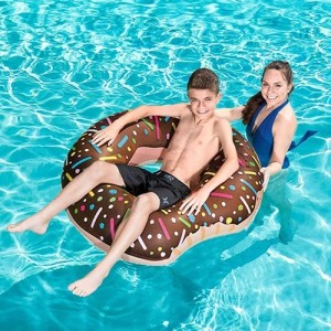 BOIA CIRCULAR INFLAVEL DONUT MARROM 1,07M